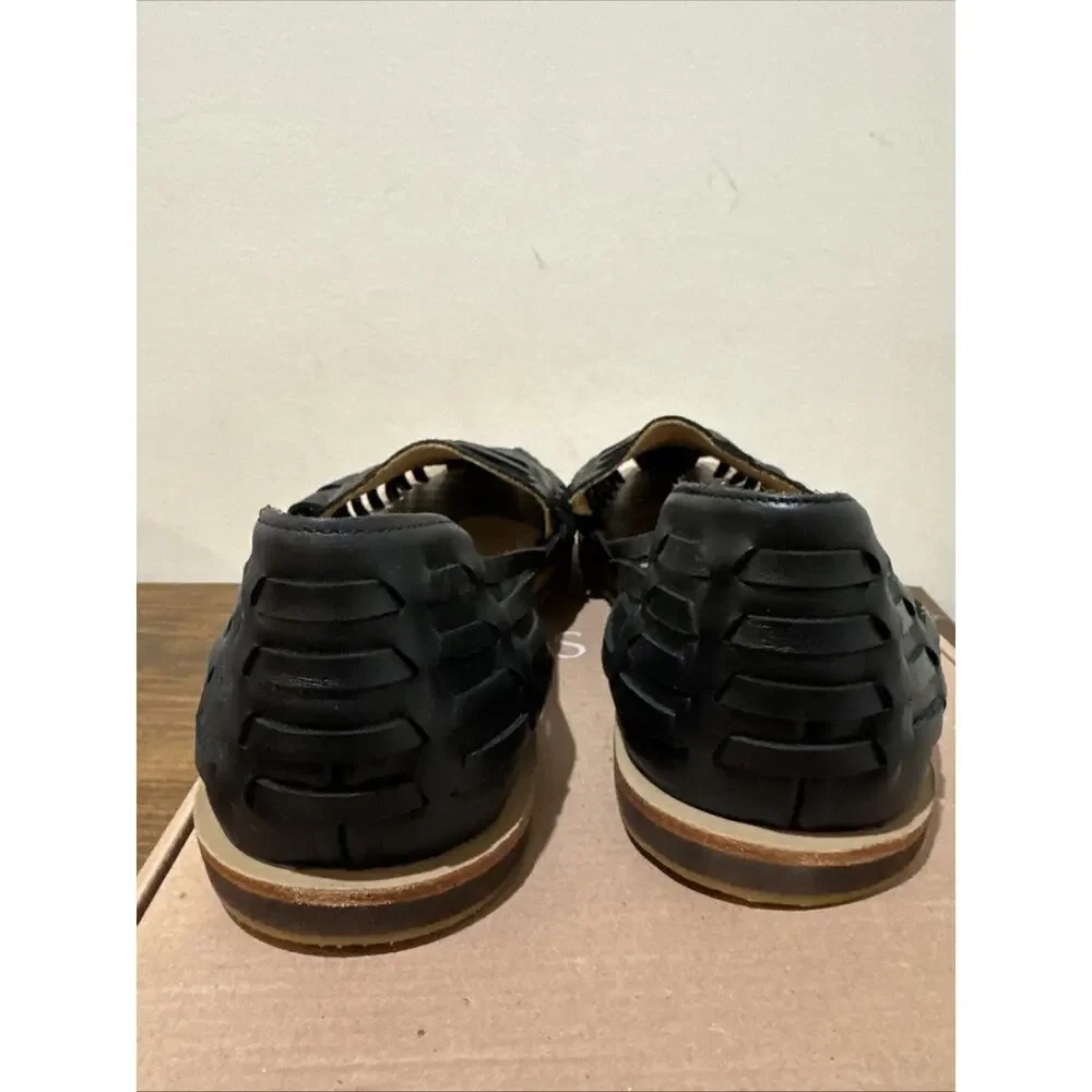 Nisolo Huarache Sandals Mens Size 12 Black Leather Msrp $153.98
